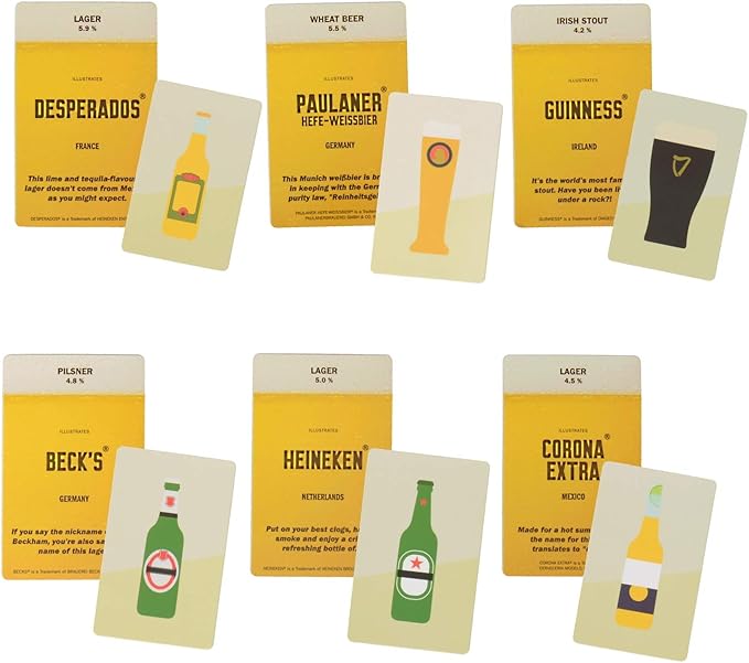Bubblegum Stuff All The Beer, No Idea Game - Guess The Beers Fun Flash Card Game - Multiple Gameplay Trivia Game - Suitable for Adults and Teenagers