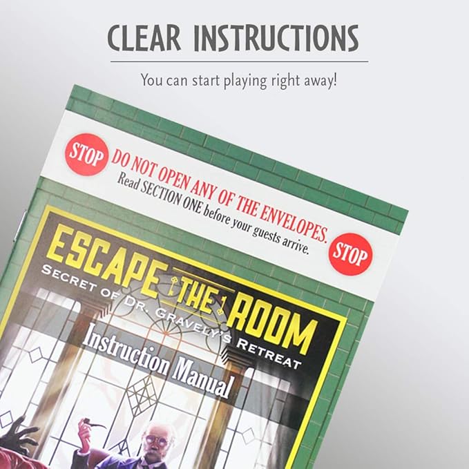 ThinkFun Escape The Room Secret of Dr. Gravely's Retreat - an Escape Room Experience in a Box for Age 13 and Up