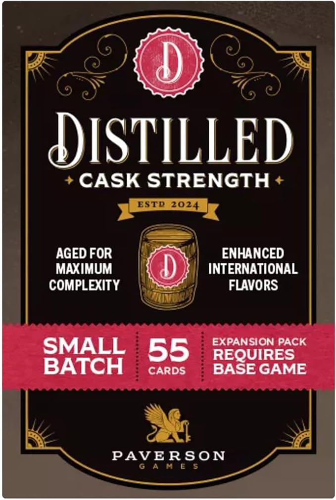 Distilled: Cask Strength - 55 Card Mini Expansion, Spiritied Strategy Board Game, New Upgrades & Flavors, Ages 14+, 1-5 Players