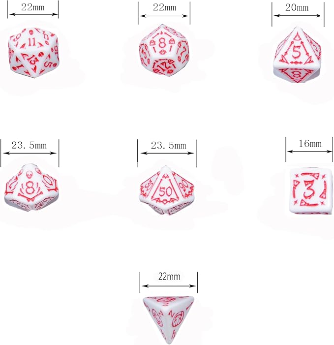 SmartDealsPro Double-Colors Polyhedral Dice Sets with Pouches for D&D DND RPG MTG Dungeon and Dragons Table Board Roll Playing Games D4 D6 D8 D10 D% D12 D20 (6-Color Retro Sets)