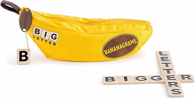 Big Letter BANANAGRAMS: Family Word Game With Easy To See And Handle Letter Tiles