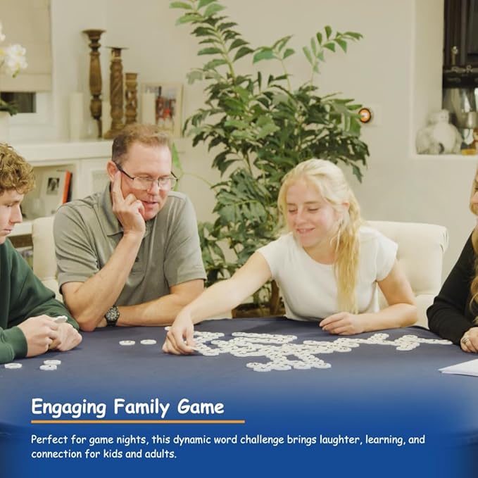 Game with Travel Bag, Word Puzzle for Adults, Family, and Kids, Fun Game for Ages 8+, 1-4 Players