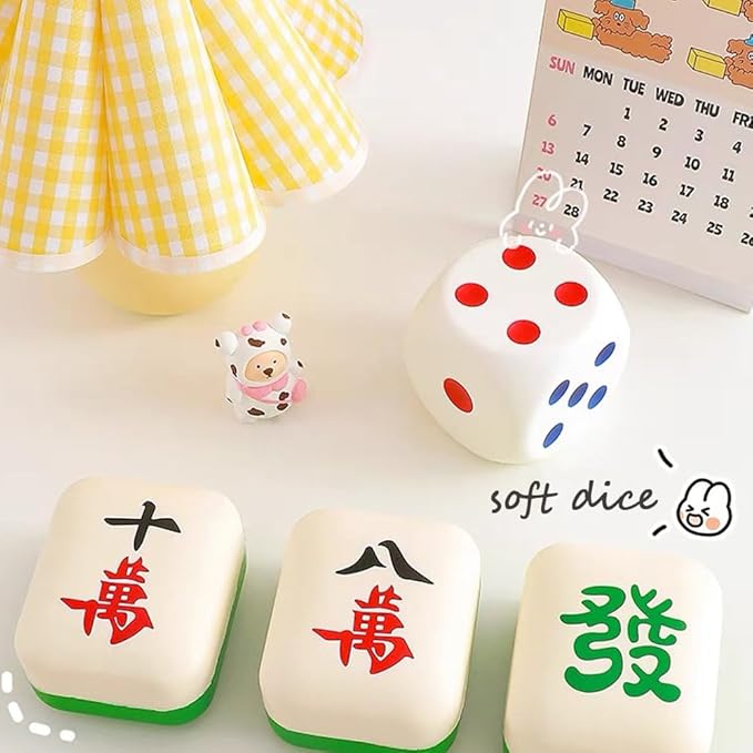 Large Dice Stress Ball,with Dots 6 Sided Dice EVA Foam Dices,Blank Slate Board Game Dice to Get Your Lucky Numbers,Anxiety Relieve Dice for Parties, Education, and Gifts
