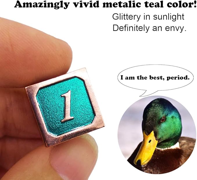 Haxtec DND Metal Dice Set Copper Teal Polyheral Dice for RPG D&D Dungeons and Dragons Gifts W/PU Leather Dice Bag