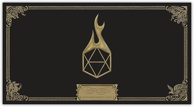 Forged Dice Co. Dice Tray 14" - Reversible Dice Rolling Mat - Compatible with Board Games and Tabletop RPGs Like Dungeons and Dragons Pathfinder Roleplaying Games - Lost Outpost