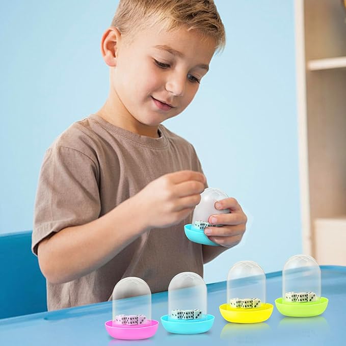 12 Pack Mini Dice Cup Set，Party Favors for Adults Kids Toddlers, Plastic Shaker Dice Game，Shaker Cup Desk Toys, Classroom Rewards, Carnival Prizes, Goodie Bag Stuffers, Treasure Box, Pinata Fillers
