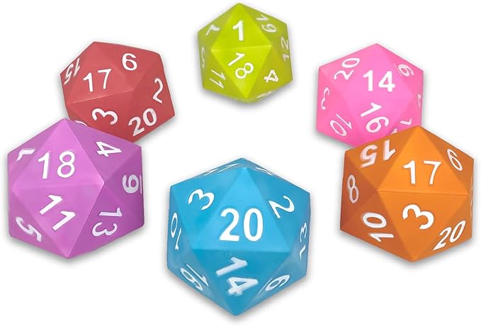 KESS Giant D20 Foam Dice: Oversized 20-Sided Dice for RPG and Collectors - 6 Vibrant Colors, Perfect for Outdoor Fun in Backyard, Pool, Beach. Ages 6+ (Green)