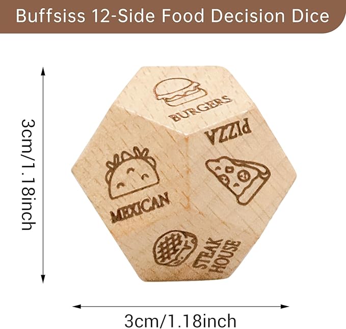 Date Night Dice for Couples, Fun Night Dating Decision Dice,Wooden Couples Dating dice, Love Dices, Food Decision Dices, Date Ideas for Couples,Gifts for Boyfriend-Girlfriend