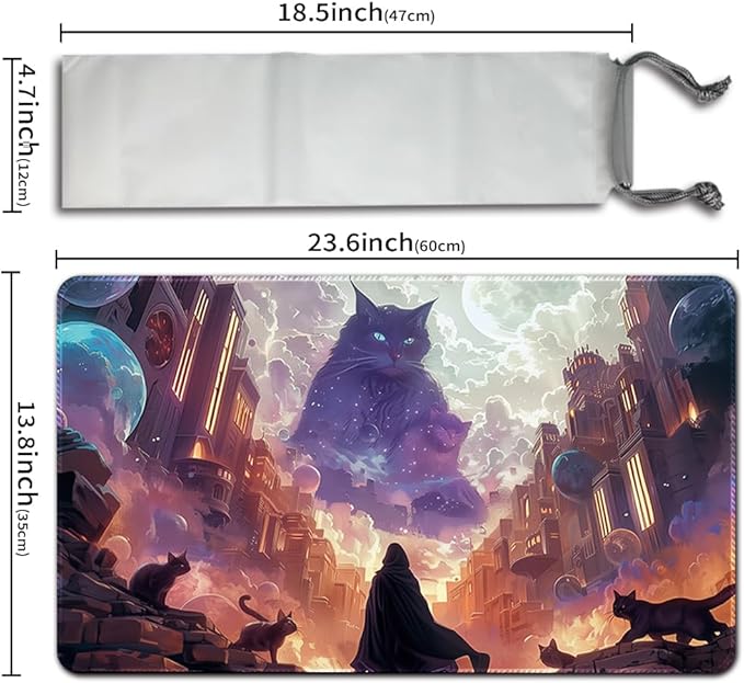 MTG Playmat 23.6x13.8 Inch Board Game Card Game Trading Card Game Mat Mouse Pad TCG Game Mat Stitched Edge Smooth Surface Rubber Base for Board Games,Card Showdown. (MTA83)