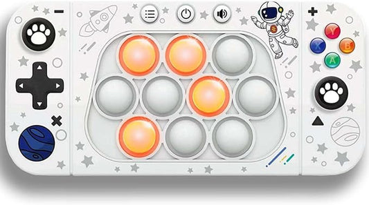 Fast Push Handheld Game, Pop Light Up Game Toys Upgraded Version 2, Lightly Push to Turn Off The Lit Bubbles. Fidget Sensory Toys for 6 7 8 9 Year Old Kids Boys & Girls & Teens Birthday Gifts