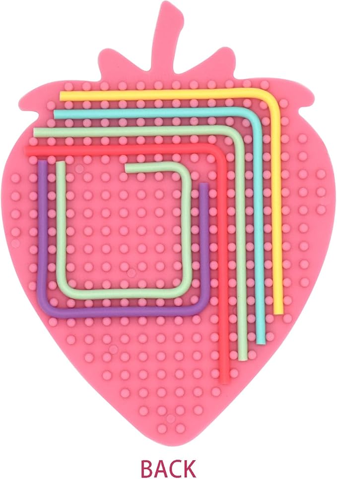 Sensory Activity Board Busy Board for Toddlers with Fine Motor Skills Development,Travel Toy for Kids 3+Years(Strawberry)