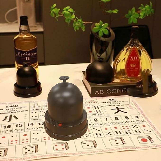 Gikfun Automatic Lucky Dice Roller Cup Set with 5 Dices for Family Friends Party Games EK1883