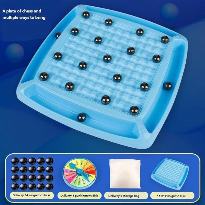 magnet chess game 2025 New Tabletop Strategy Game for Kids & Adults, Fun Magnetic Multiplayer Family Party Board Game, Travel-Friendly Magnetic Game with Rope Playing Area