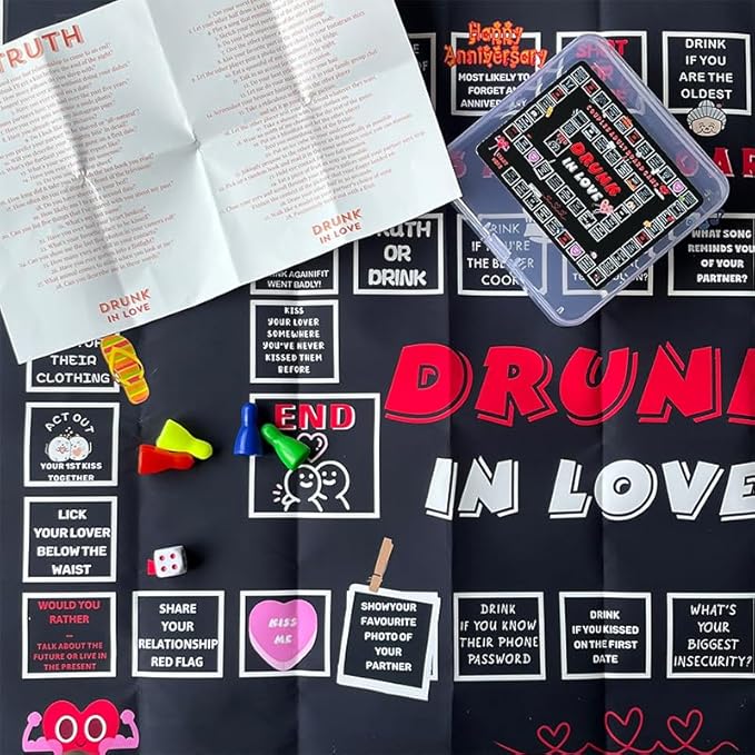 Adultopoly Board Game for Couples - Fun Date Night Card Game with Props, Adult Party Game for 2+ Players, Perfect for Couples Game Night (Modern)