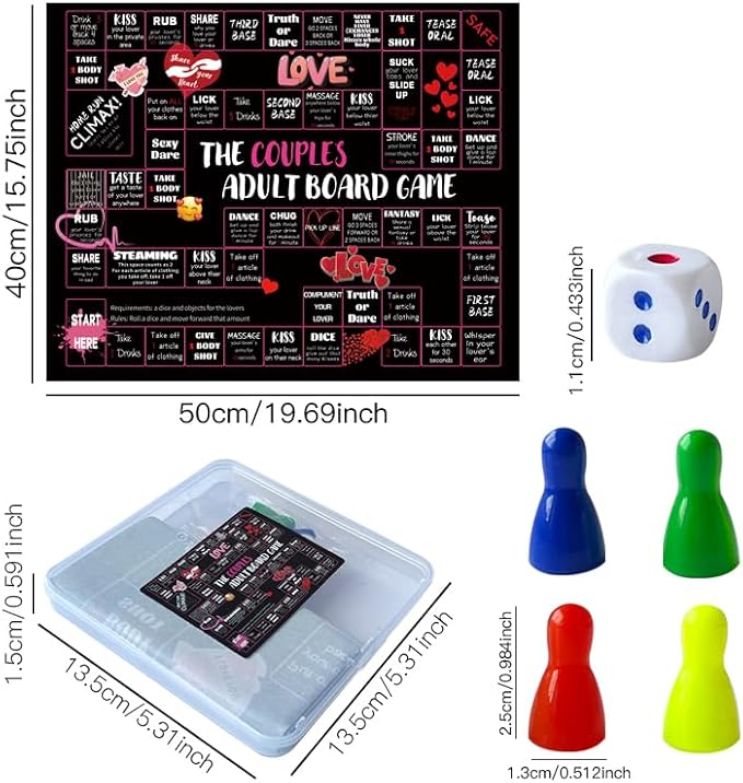 Adultopoly Board Game for Couples - Fun Date Night Card Game with Props, Adult Party Game for 2+ Players, Perfect for Couples Game Night (Classic)