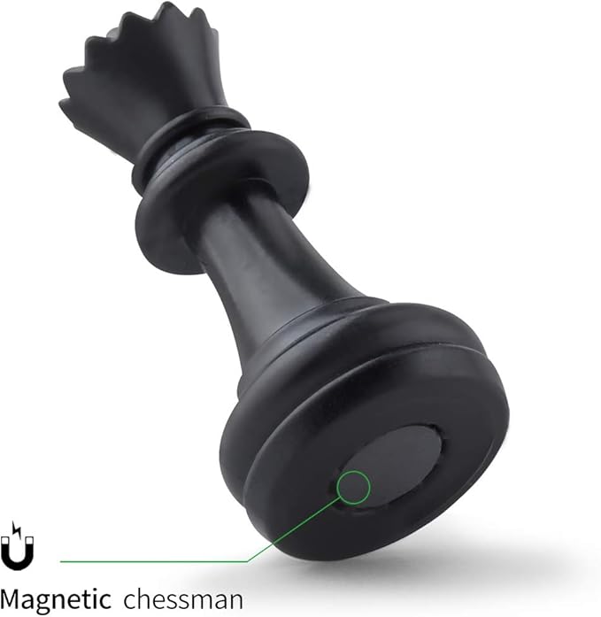 DINOBROS Chess Pieces Only Magnetic Plastic Chessman Set for Replacement of Missing Pieces - Complete Set of 32 Unweighted Game Pawns