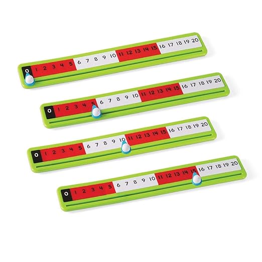 hand2mind Number Paths, Rekenrek Color-Coded Number Line, Teacher Supplies, School Supplies, Math Manipulatives, Classroom Supplies For Teachers Elementary, Kindergarten Homeschool Supplies (Set of 6)