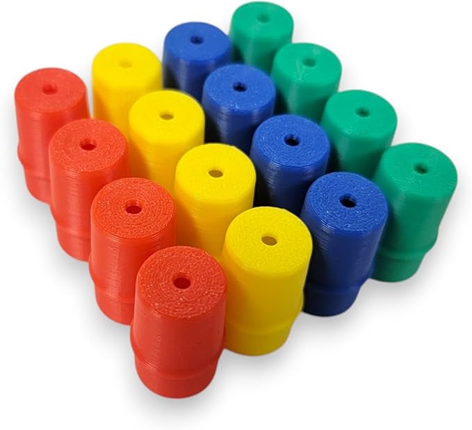 Trouble Board Game Replacement Pieces Parts Movers Pawns Pegs -16 Pieces Red Green Blue Yellow