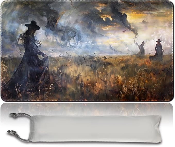 MTG Playmat 23.6x13.8 Inch Board Game Card Game Trading Card Game Mat Mouse Pad TCG Game Mat Stitched Edge Smooth Surface Rubber Base for Board Games,Card Showdown. (Mt74)