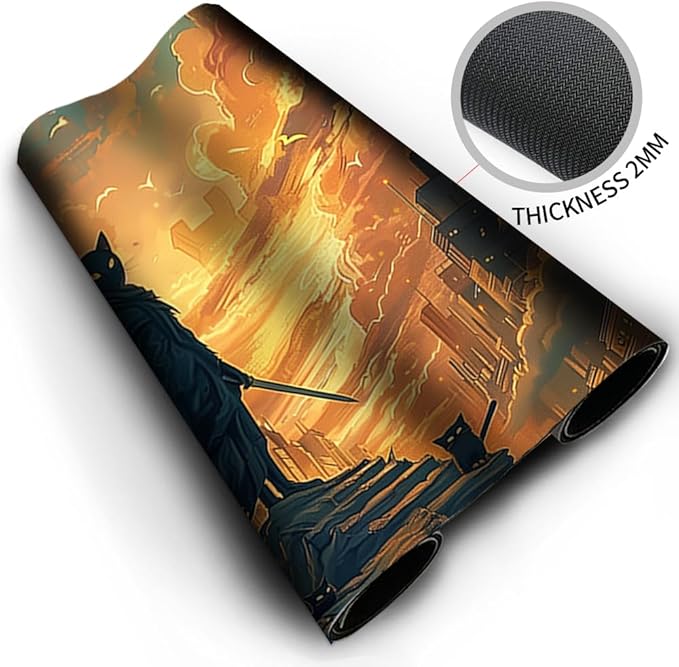 MTG Playmat 23.6x13.8 Inch Board Game Card Game Trading Card Game Mat Mouse Pad TCG Game Mat Stitched Edge Smooth Surface Rubber Base for Board Games,Card Showdown. (MTA85)