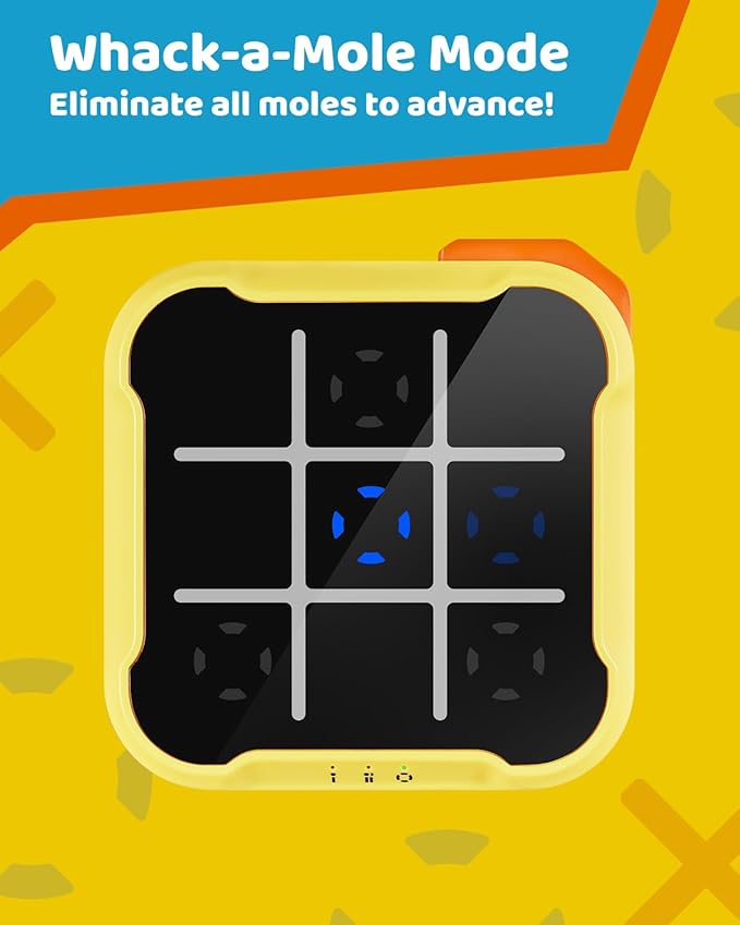 Tic Tac Toe Bolt Game 4-in-1 Handheld Portable Electronic Toy, Educational Board Games Puzzle for Kids and Adults, Perfect for Travel, Road Trips, and Birthday Gifts - Fun Memory Game