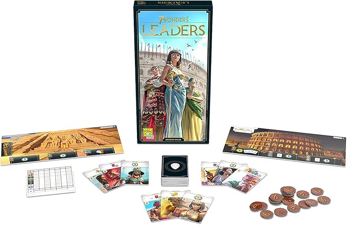 7 Wonders Leaders Board Game EXPANSION - Unleash the Power of Exceptional Leaders! Civilization Strategy Game for Kids and Adults, Ages 10+, 3-7 Players, 40 Min Playtime, Made by Repos Production