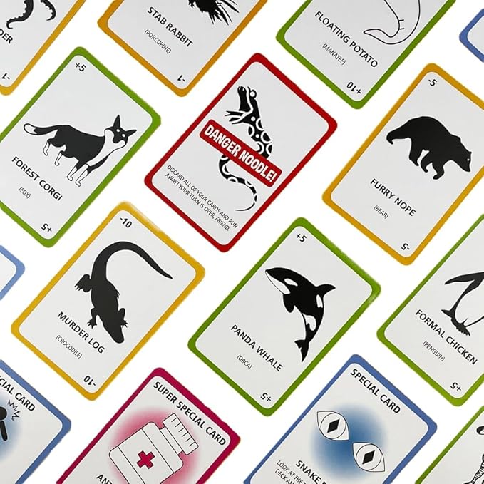 University Games | Danger Noodle Family Card Game, for 2 to 8 Players Ages 12 and Up