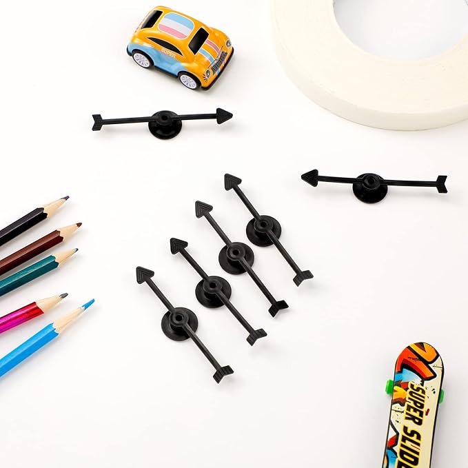 50 Packs Arrow Spinners Black Game Plastic Spinner Board Toys for Party School Classroom Home Using(4 Inches)