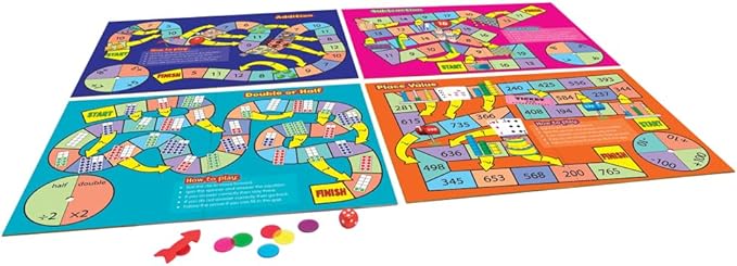 Junior Learning JL425 Math Board Games, Multi