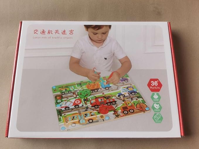 Magnetic Color Maze,Montessori Toys,Transportation Puzzle Toddler Toys for Ages 3-5,Sensory Toys Fine Motor Skills,Gifts for Kids