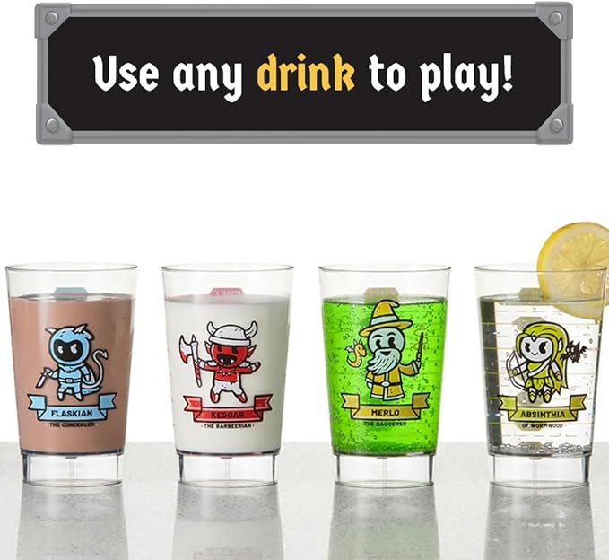Board Game: A Dungeon Exploration Drinking Games | Compete with The First Ever Liquid Life Battle Damage System Board Games for Adults | DND Gameplay with DND Dice and Drinks!