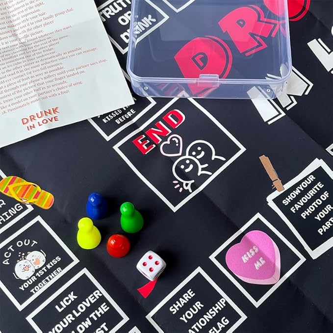 Adultopoly Board Game for Couples - Fun Date Night Card Game with Props, Adult Party Game for 2+ Players, Perfect for Couples Game Night (Modern)