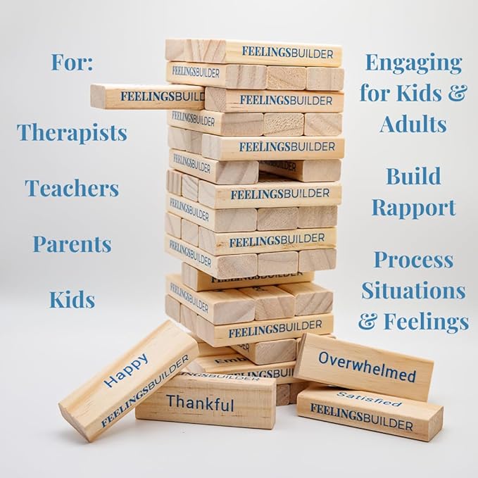 Feelings Builder | Therapy Games for Kids & Teens | Anger Management Toys | CBT Game for Kids, Teens, and Adults | Therapy Tools | School Psychologist Games | ADHD Tools
