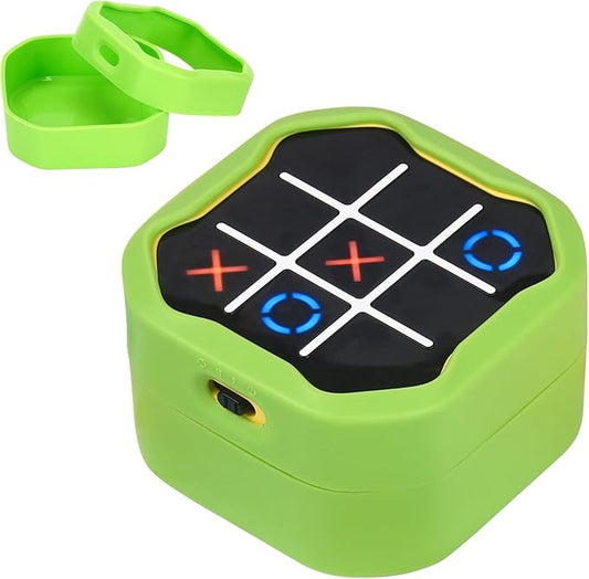 YouKnow Silicone Case Compatible with GiiKER Tic Tac Toe Bolt Game 3-in-1 Handheld Puzzle Game Console, Fidget Toys Board Games Cover for Kids and Adults (Case Only) (Green)