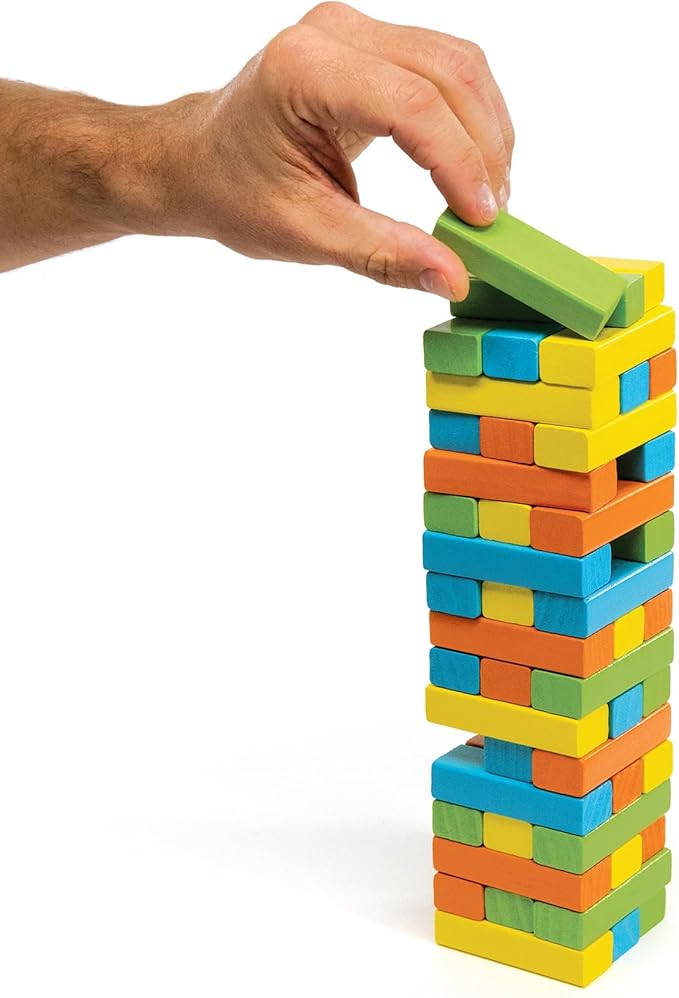 Outset Media Obey The Block - 48 Solid Wood Blocks - for 2 to 6 Players Ages 8 and up