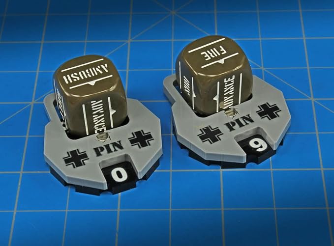 LITKO World War Two Miniature Wargames Army Pin Dial Counter | Compatible with Bolt Action | Dice Dock (Germany)