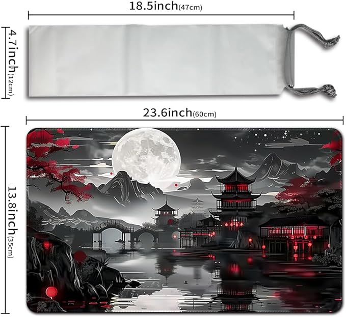 MTG Playmat 23.6x13.8 Inch Board Game Card Game Trading Card Game Mat Mouse Pad TCG Game Mat Stitched Edge Smooth Surface Rubber Base for Board Games,Card Showdown. (MTA110)