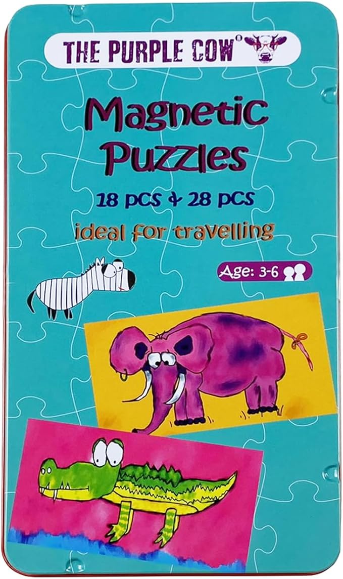 The Purple Cow Magnetic Game Box for Kids & Adults - Magnetic Puzzle Box -Improve Fine Motor Skills & Encourage Spatial Perception - Ideal for Travel