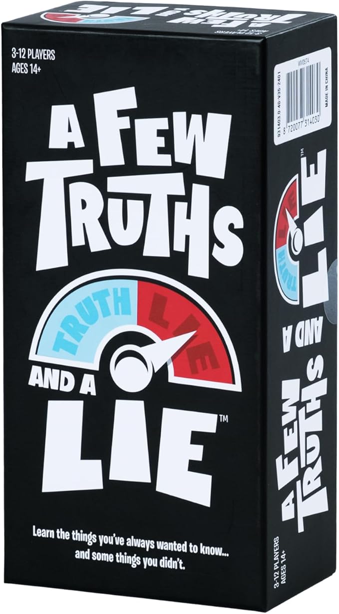 Goliath A Few Truths and a Lie Game | Party Game | Ice-Breaker Game | 3-12 Players | Ages 14+, Black