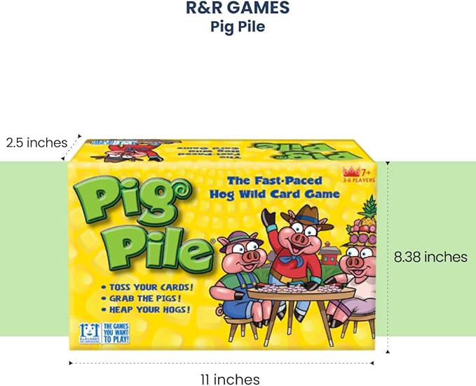 R&R Games Pig Pile, Kid’s Card Game