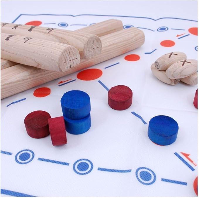 DEAD SKIN YUTNORI Korean Board Games 윷놀이 Floor Games for Family, Adults, Party, Strategy Wood Stick Games Premium Wood