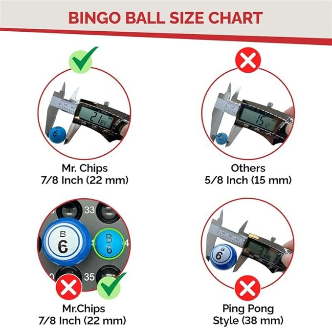MR CHIPS Professional Steel 11" (Inch) Tall Bingo Cage Only - Lucky Red Color