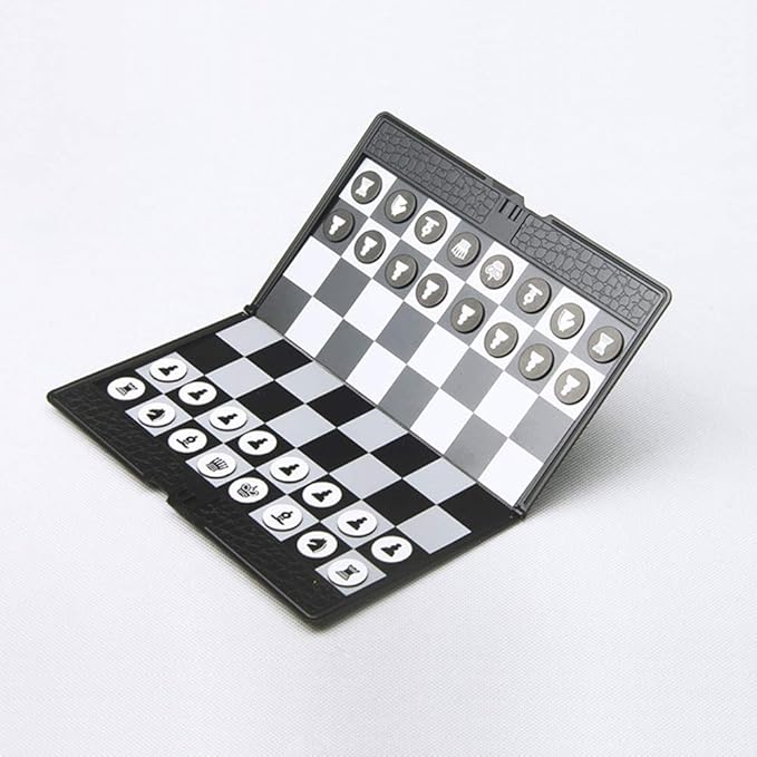 Mini Wallet Chess Set (7.9-Inch), Magnetic Travel Folding Chess Board Game, Educational Toys/Gift for Kids and Adults
