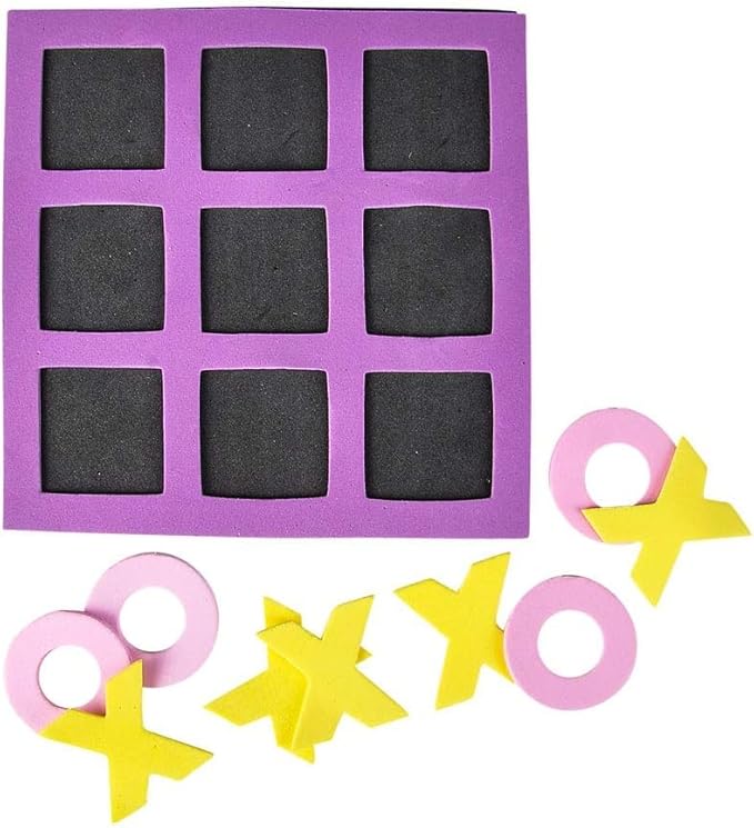 Tic Tac Toe (Bulk Pack of 120) 5"x5" Foam Tic-Tac-Toe Mini Board Game Toys for Kids, Birthday Party Favors, Goody Bag Stuffers, Classroom Prizes & Occupational Therapy