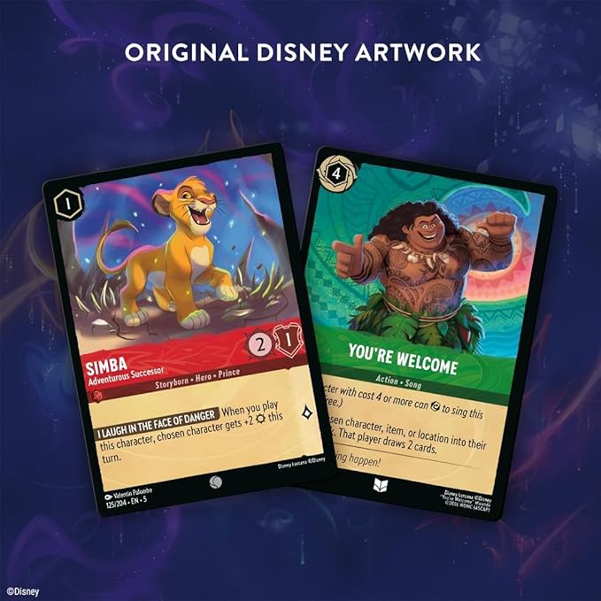 Ravensburger Disney Lorcana TCG: Shimmering Skies - Amethyst & Ruby Single-Player Starter Deck | Engaging Gameplay | Over 200 Original Disney Artworks | Ideal for Ages 8+