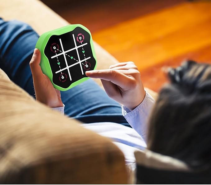 GWCASE Case Compatible with GiiKER Tic Tac Toe Bolt Game 3-in-1 Handheld Puzzle Console, Fidget Toys Board Games Storage Organizer Holder Box -Green(Bag Only)