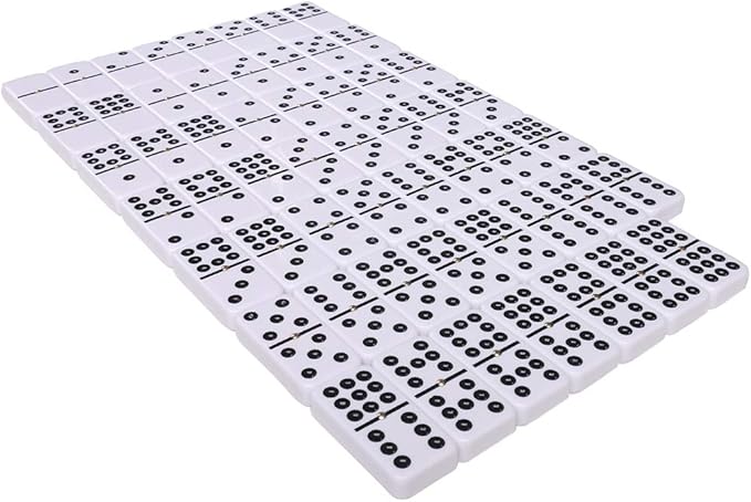 Silverman & Co. Double 9 Large White Domino Set - Red Case