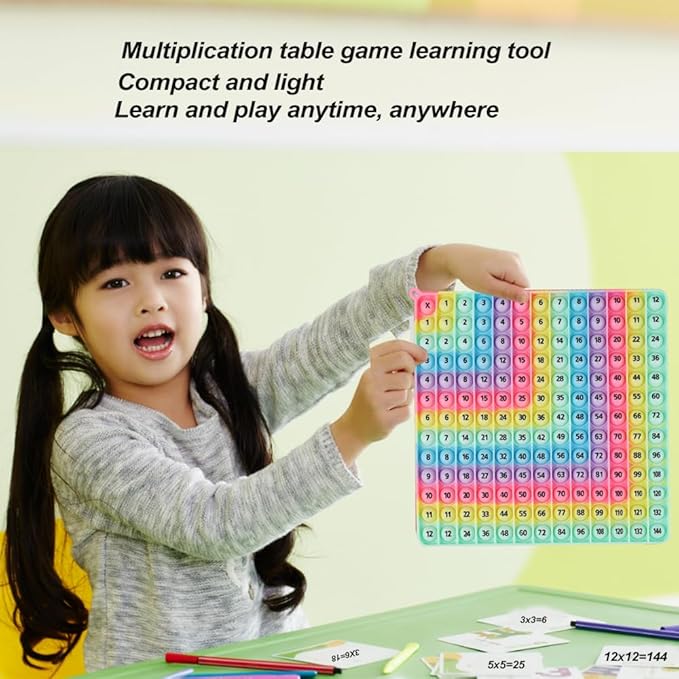 12x12 Multiplication Tables Addition Tables Double-Sided Multiplication Addition Number Learning Tools, Fidget Toys, Fidget Games Create a Variety of Math Operations for teachersr