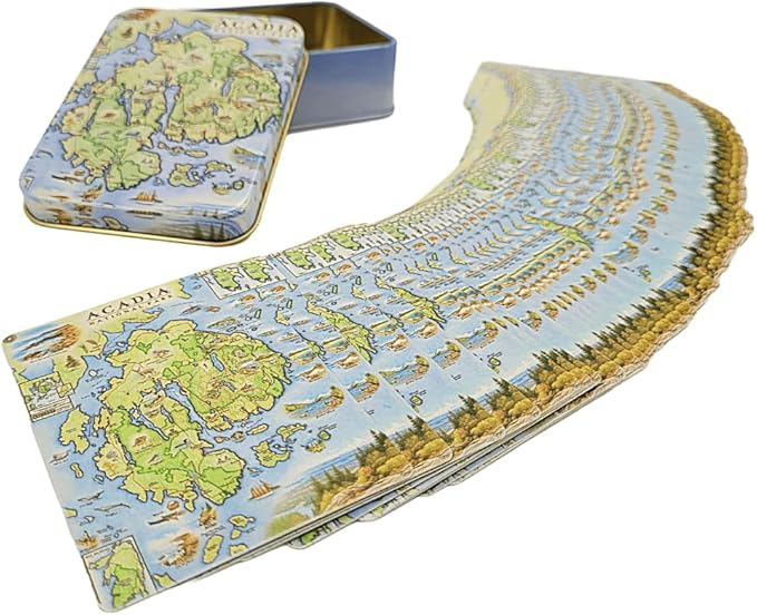 Acadia National Park Map Standard 52-Deck Playing Cards - Official Vegas Poker Size