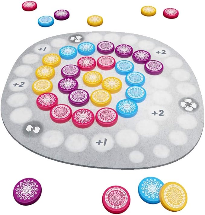 Board and Dice Mandala Stones